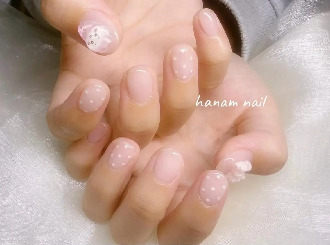 ネイル ハンドネイル hanam nail 🌿🩵ハナムネイルのネイルデザイン