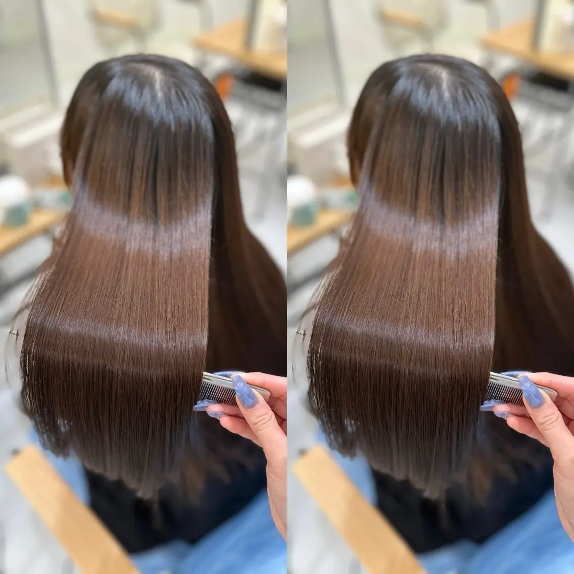 ロング 髪質改善🩵縮毛矯正 代々木/木下のヘアスタイル