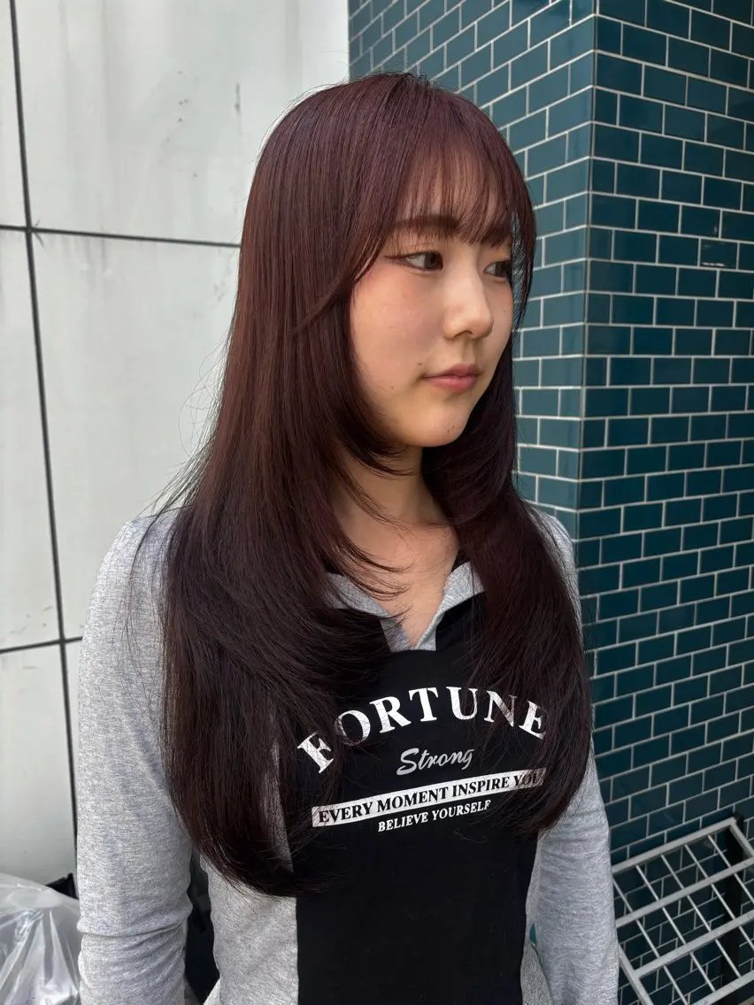 ロング カット ヘアカラー 🎀抜け感ナチュラル 🎵asuna🪽のヘアスタイル