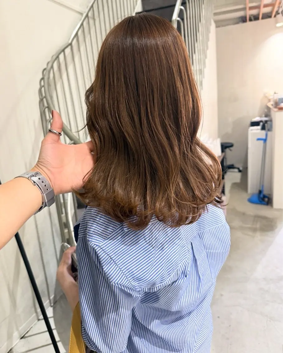 セミロング カット ヘアカラー トリートメント ✨髪質改善/ attrait福岡のヘアスタイル