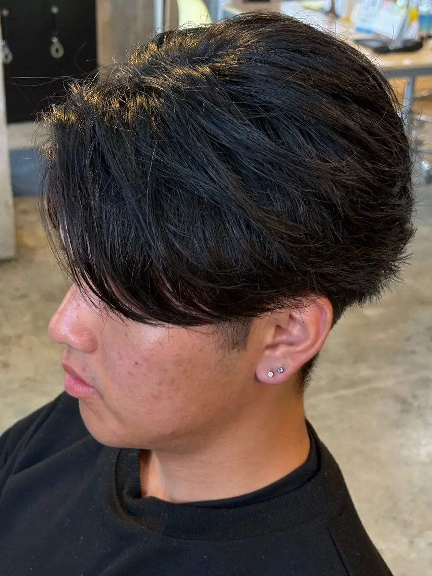 パーマ メンズ フェザーパーマ メンズパーマ メンズサロン soshiのヘアスタイル