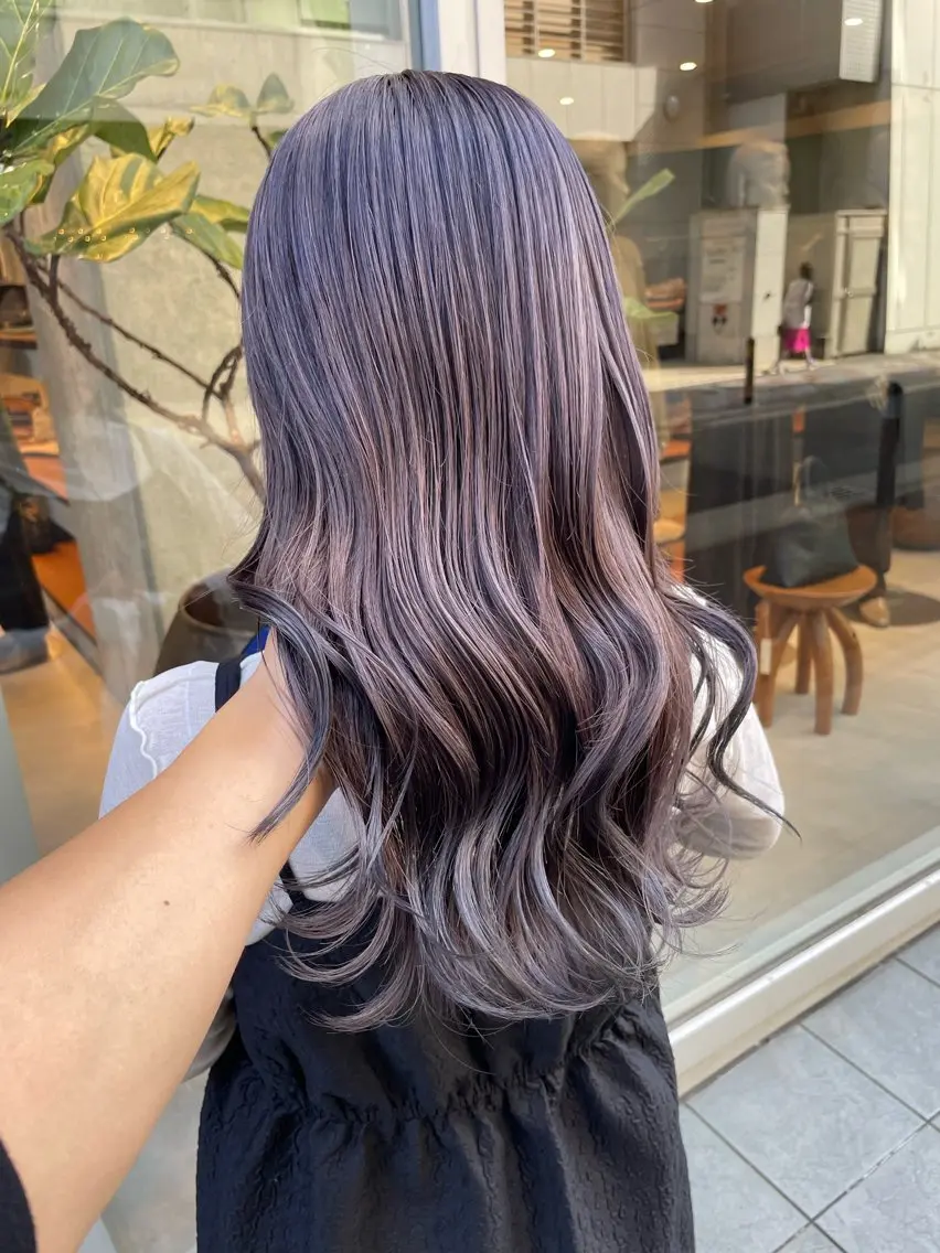 ロング カラー カット ヘアカラー トリートメント 髪質改善will hairdesignのヘアスタイル