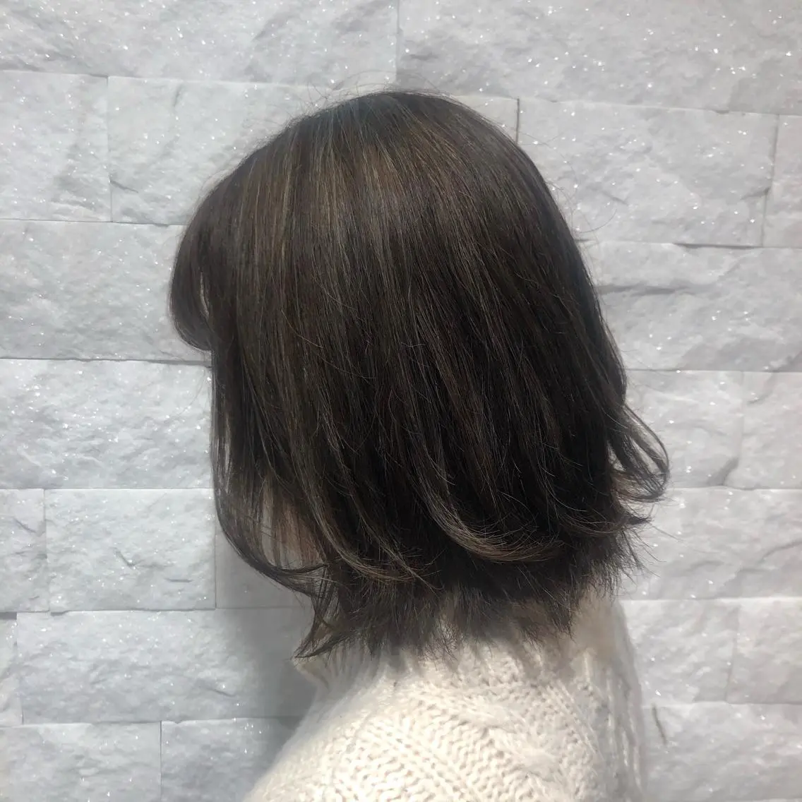 ミディアム カラー ハイライトカラー ハイライト たかはし まいのヘアスタイル