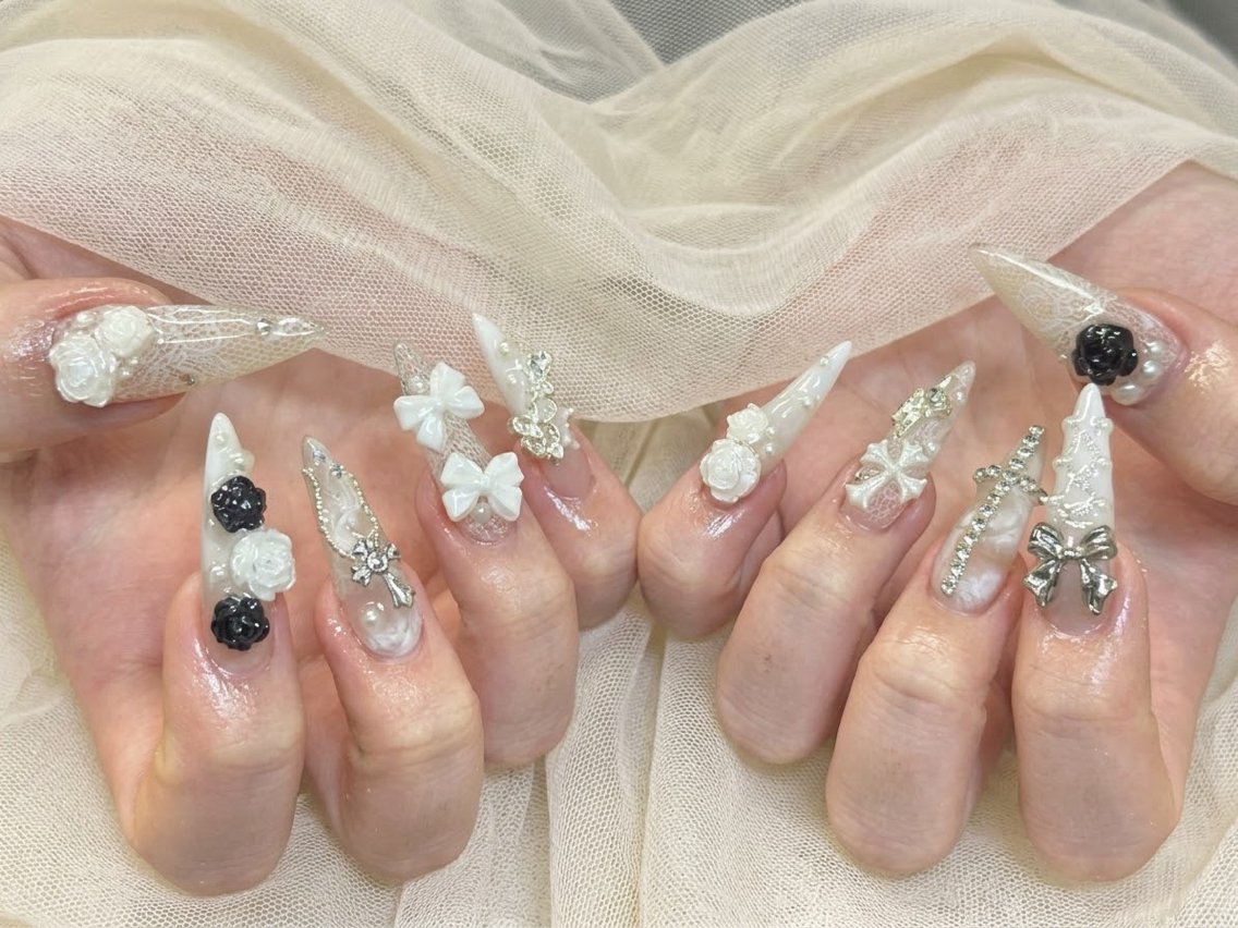 ロング 韓国風ヘア ロング ハンドネイル ハンドケア CHIBI NAIL SALON 船橋のネイルデザイン