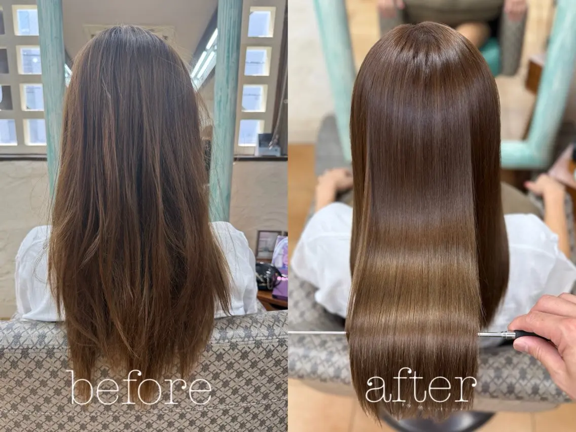 セミロング 縮毛矯正 dolphin ownerのヘアスタイル