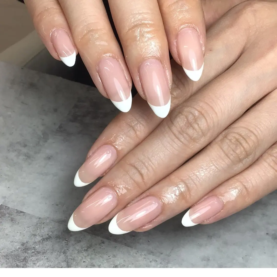 ✨ミニモ限定✨フレンチネイル💜フィルインオフ込みの写真