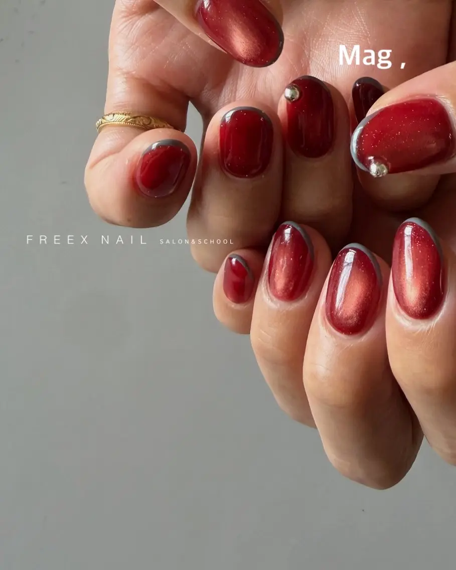 ネイル フレンチネイル マグネットネイル ハンドネイル ハンドケア freex nail /ニュアンス/個性派のネイルデザイン
