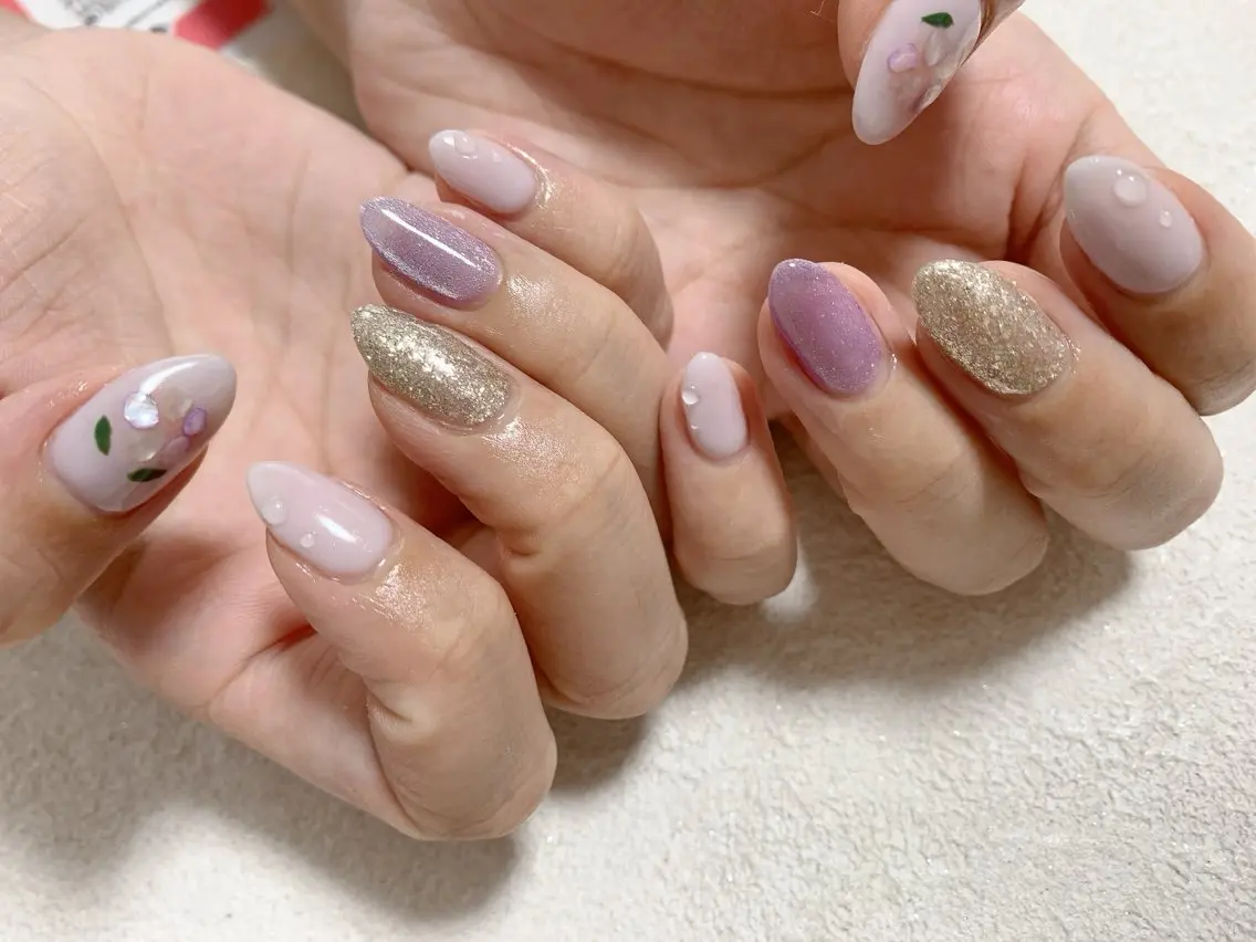 ネイル ジェルネイル マグネットネイル メンズネイル パラジェル 春ネイル kiki nail たまプラーザのネイルデザイン