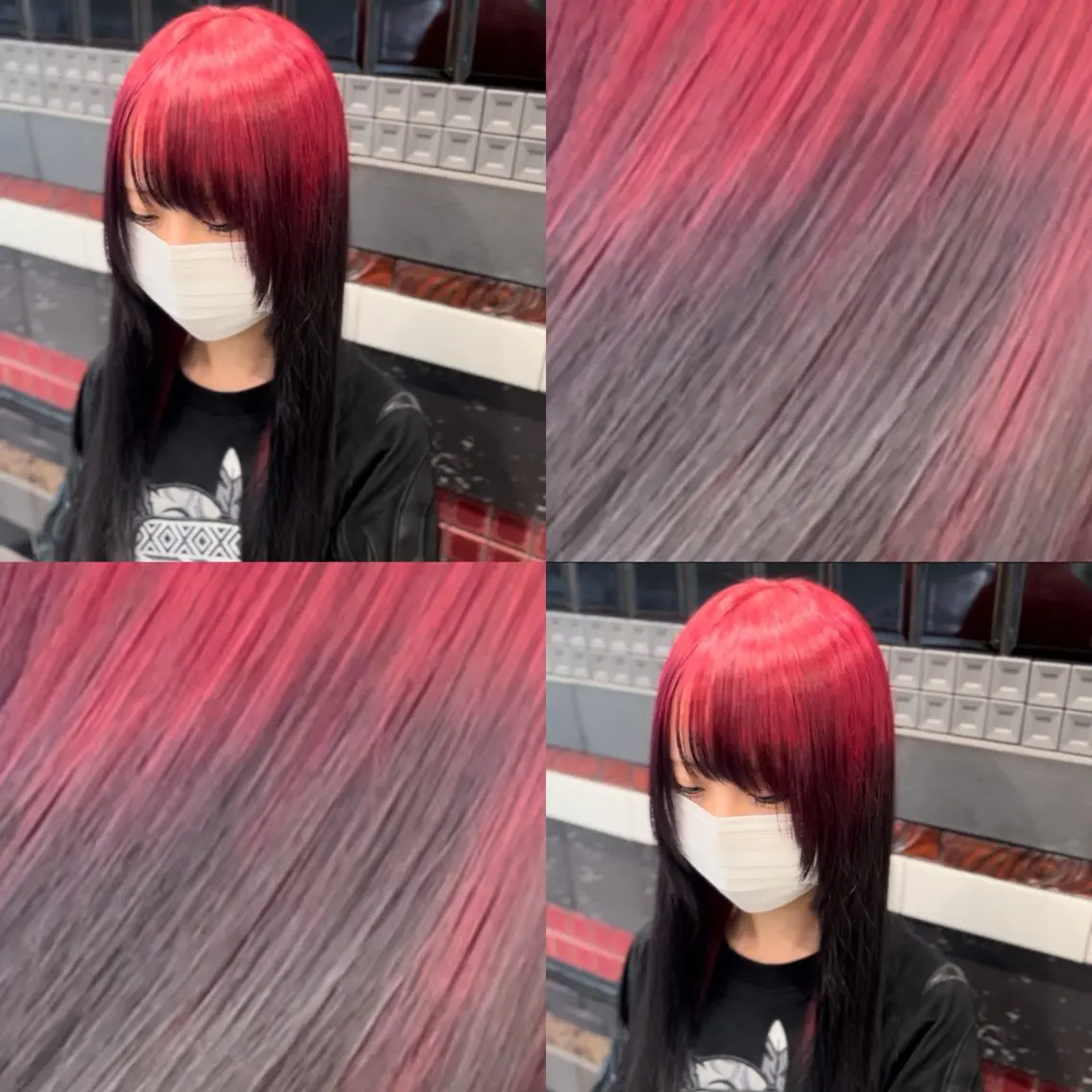 ロング カラー ヘアカラー 問屋町のブリーチデザ イン屋さん🌈ゆうまのヘアスタイル