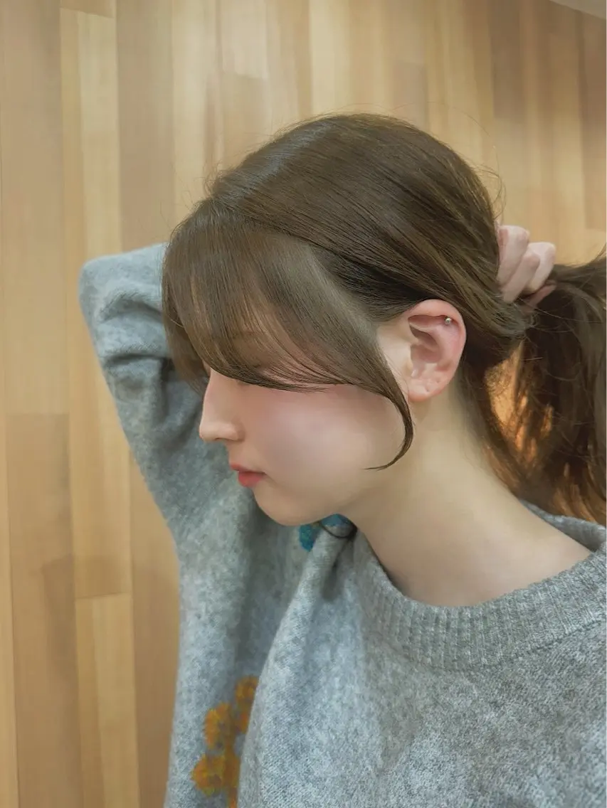 ミディアム カラー ヘアアレンジ カット トリートメント 恩田 遼のヘアスタイル