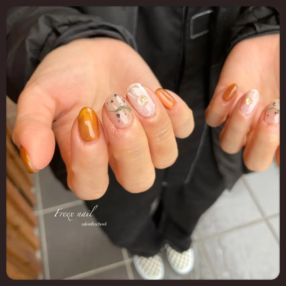 ネイル マグネットネイル ハンドネイル ハンドケア freex nail /ニュアンス/個性派のネイルデザイン