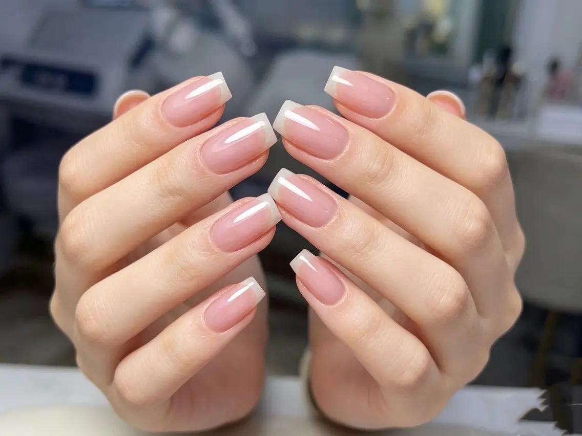 ネイル ハンドネイル ユリ🎀長さだし/ パラジェル/持ち込みのネイルデザイン