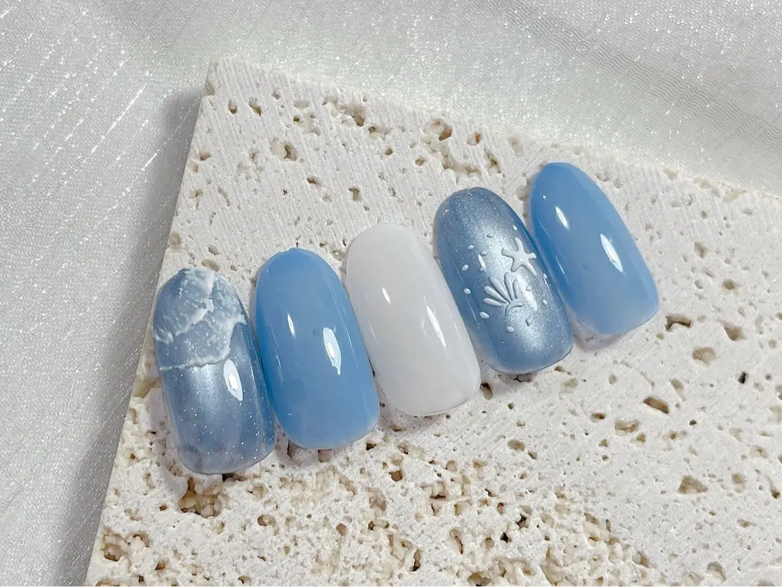 ネイル ジェルネイル オフィスネイル パラジェル 夏ネイル ハンドネイル kiki nail &brow二子玉川のネイルデザイン