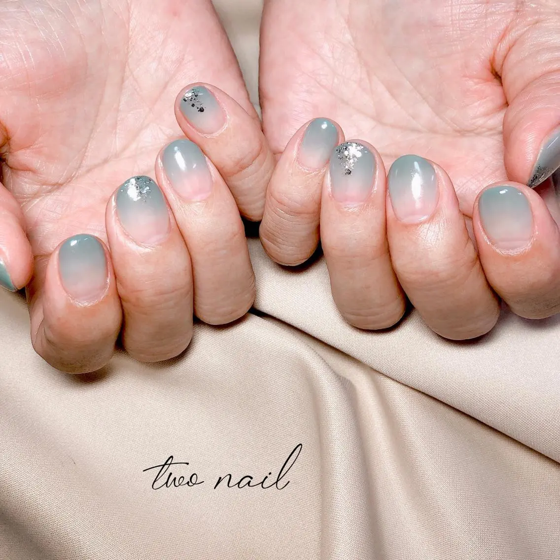 ネイル アートネイル フットネイル ハート ニュアンスネイル ホワイト ハンドネイル two nailのネイルデザイン