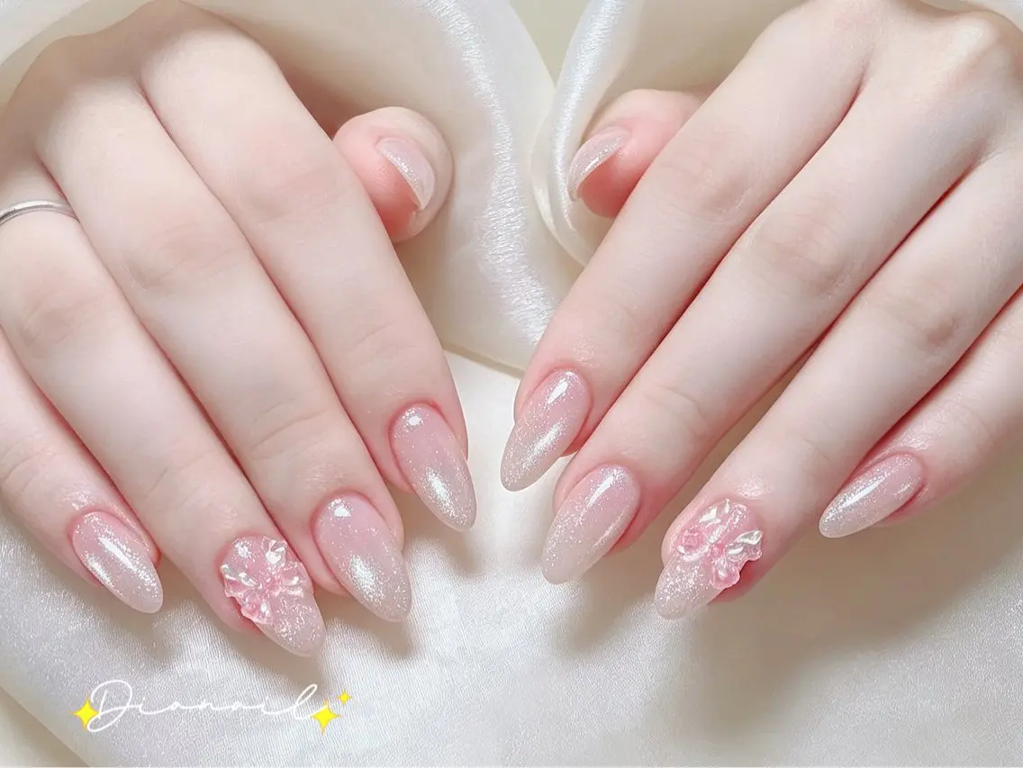 ネイル フットネイル 韓国ネイル レース マグネットネイル ニュアンスネイル ハンドネイル Dia nail サロンのネイルデザイン