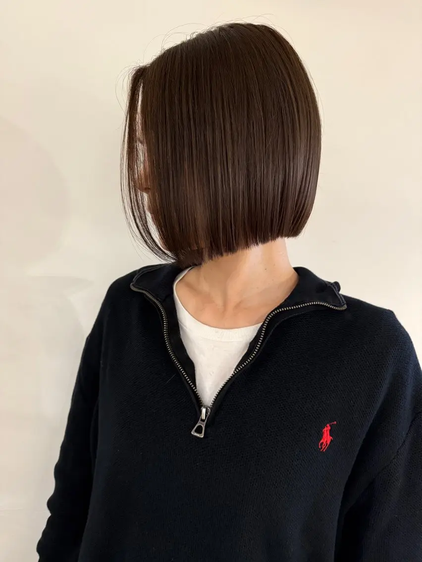 【切りっぱなしボブ】カット撮影モデルの写真