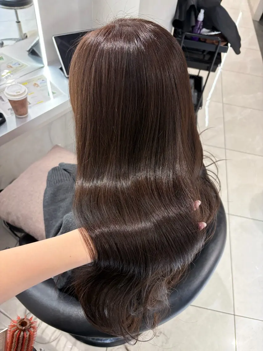 ロング カラー 透明感カラー グレージュ モカグレージュ カット ヘアカラー トリートメント 韓国レイヤー×モテ髪 /MITSUKI🤍のヘアスタイル