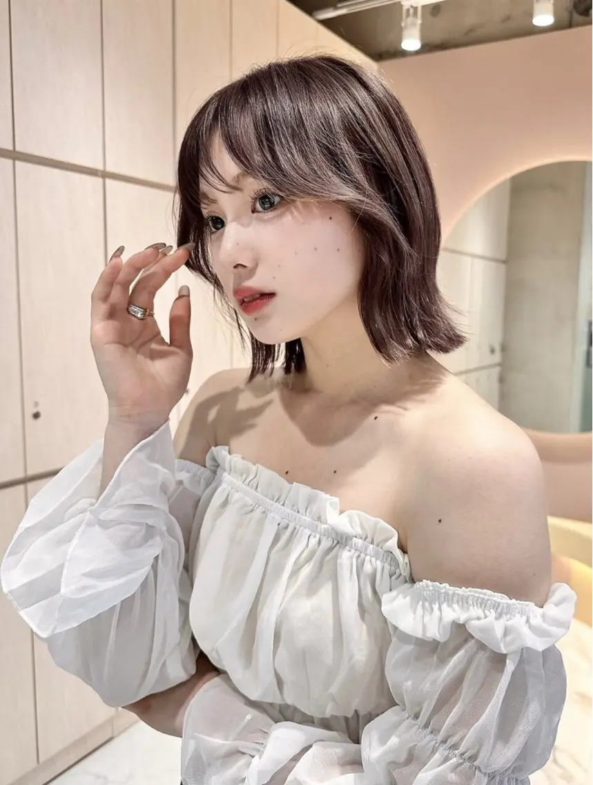 ミディアム カラー ヘアアレンジ カット ヘアカラー トリートメント 大宮縮毛矯正特化/ 巻ける艶髪/吉田光佑のヘアスタイル
