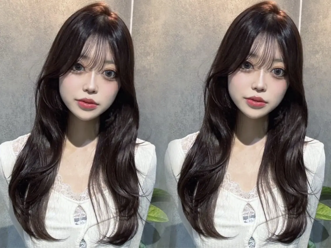 【🩶当日限定🩶】韓国風カット🇰🇷＋美髪カラー🫧🪞＋Aujua1stepトリートメント🤍🫧＋ミニスパ付きの写真