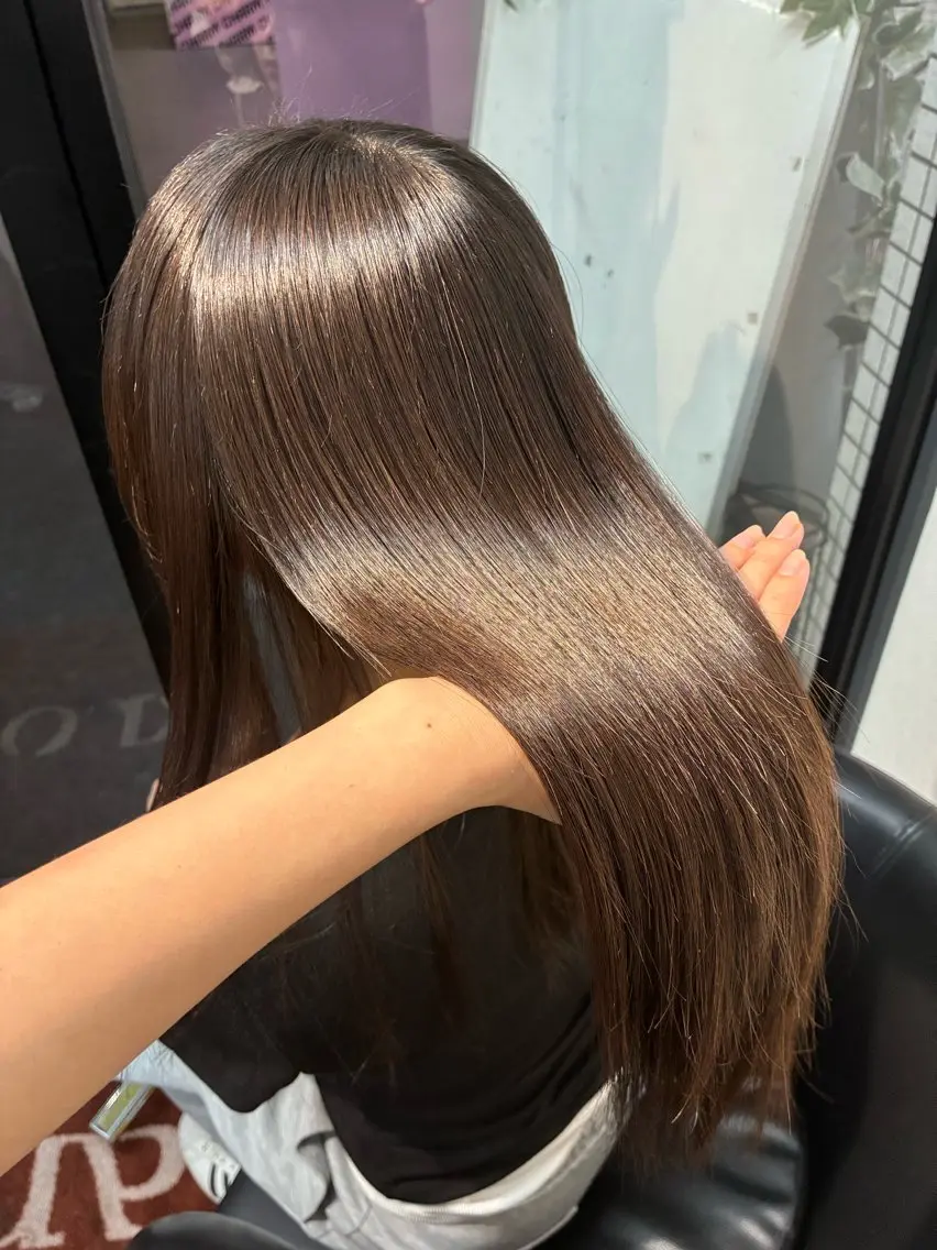 ロング 縮毛矯正 北村 理奈のヘアスタイル
