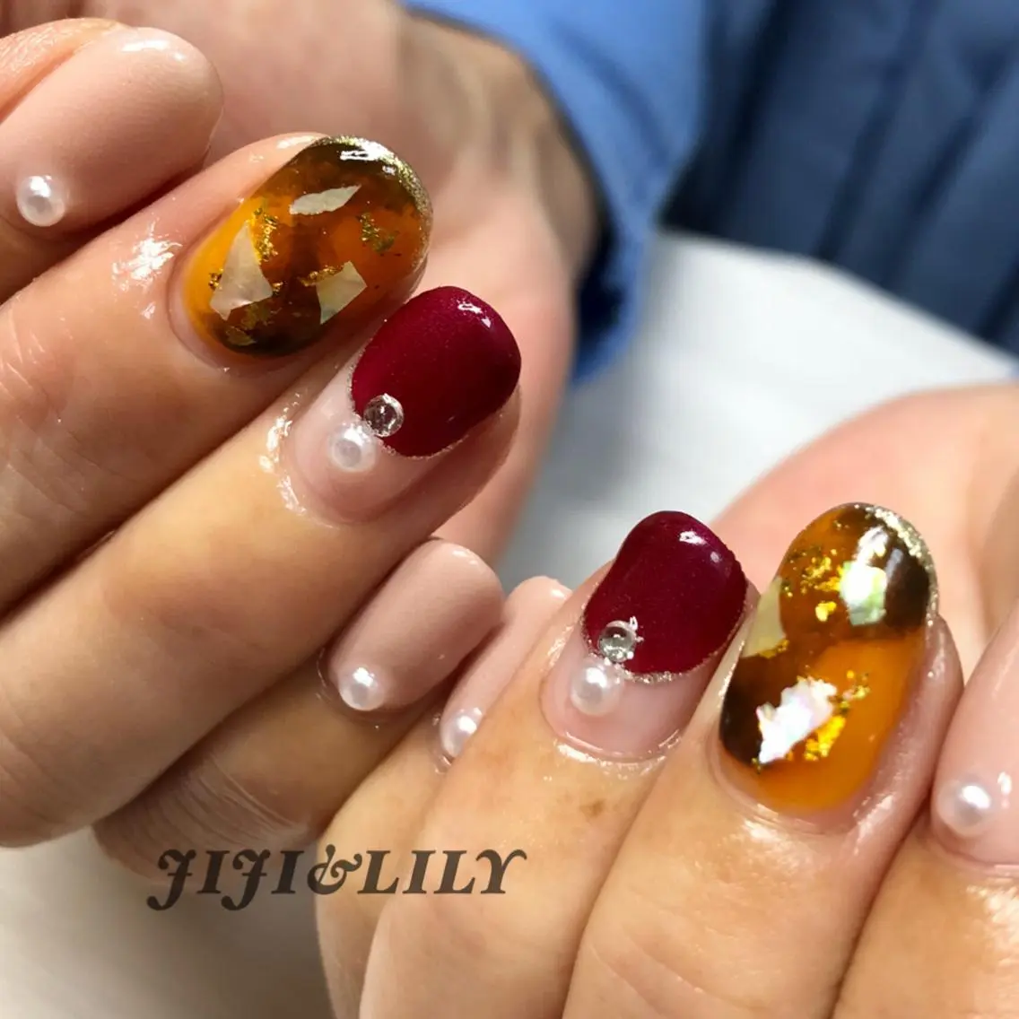 ネイル べっ甲ネイル 豊田 圭子のネイルデザイン