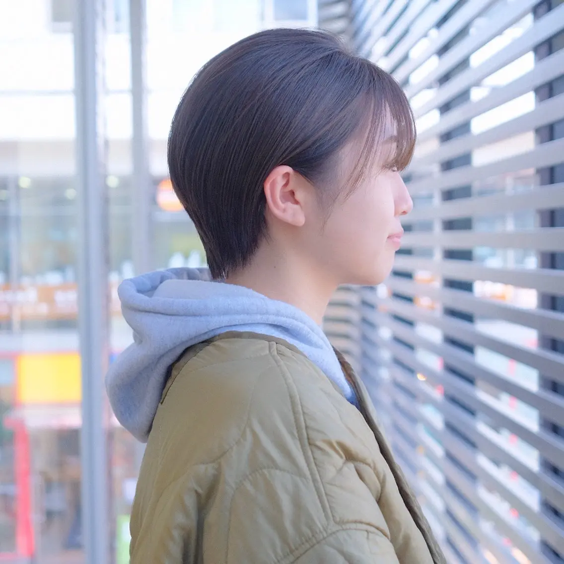 ショート カラー 丸みショート ショートヘア 【表参道】ショート/ ボブ/くせ毛カットのヘアスタイル