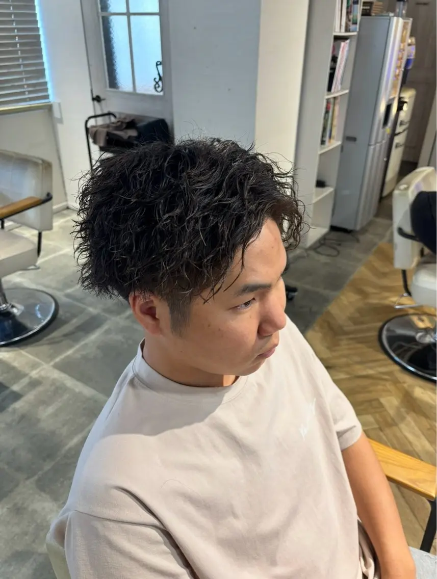 ショート パーマ メンズ カット パーマ トリートメント 🫟メンズスタイル 特化型マナ🫟のヘアスタイル