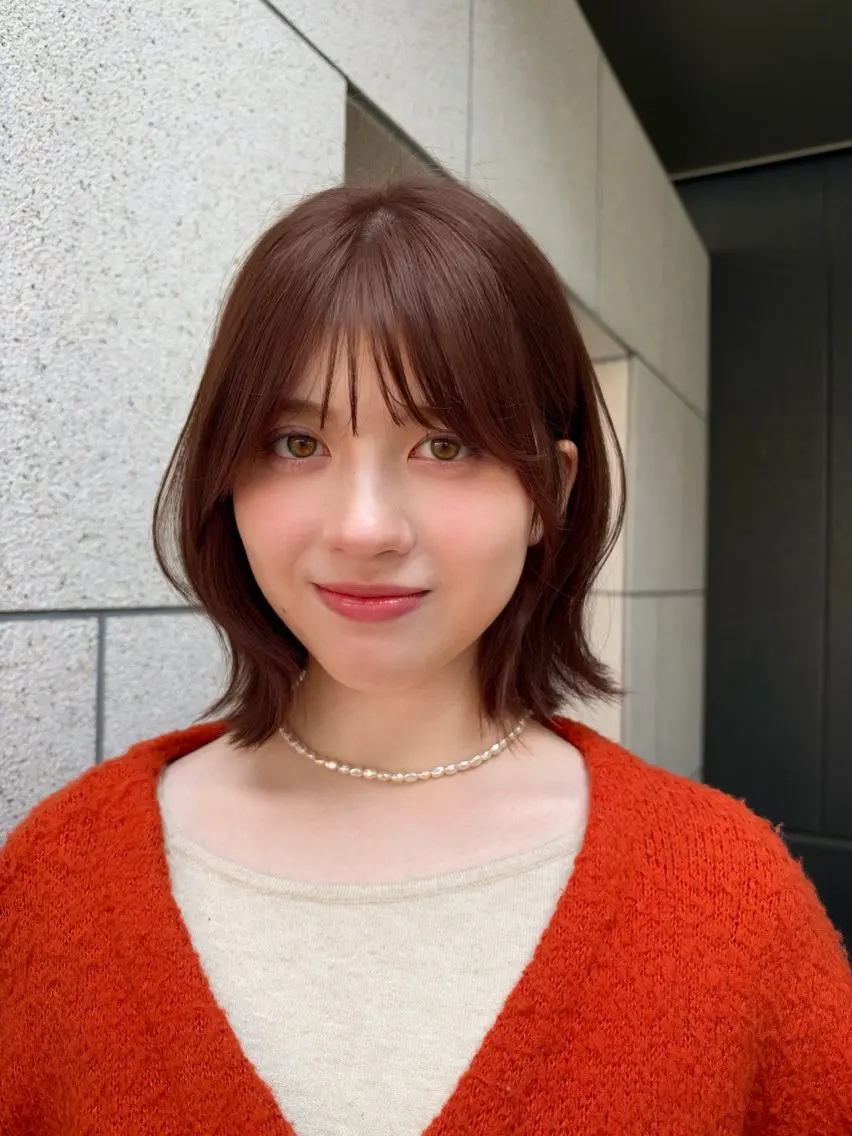 ショート 🧡ボブ/うる艶カラ ー🩵　さくら🌸のヘアスタイル