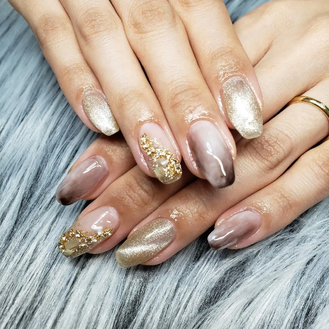 ネイル マグネットネイル ニュアンスネイル Nail salon Coco【溝の口駅】のネイルデザイン