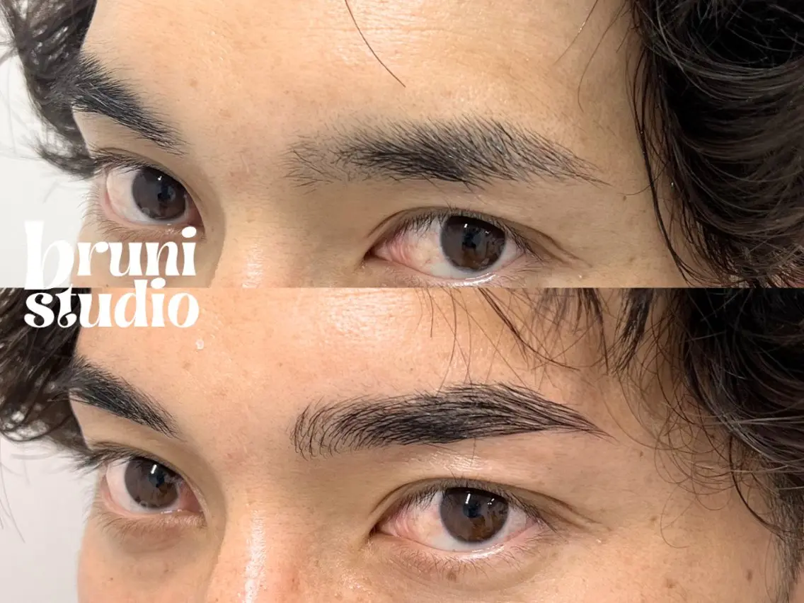 メンズ アイブロウ メンズアイブロウ 眉毛ワックス脱毛 ワックス脱毛 その他(アイブロウ) 🩵束感まつげ🩵 hinaのマツエク・マツパデザイン