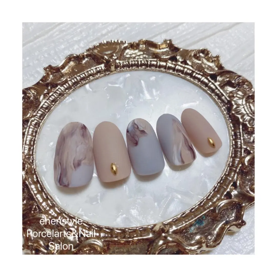 ミディアム ネイル 🐾enen style 🐾のネイルデザイン