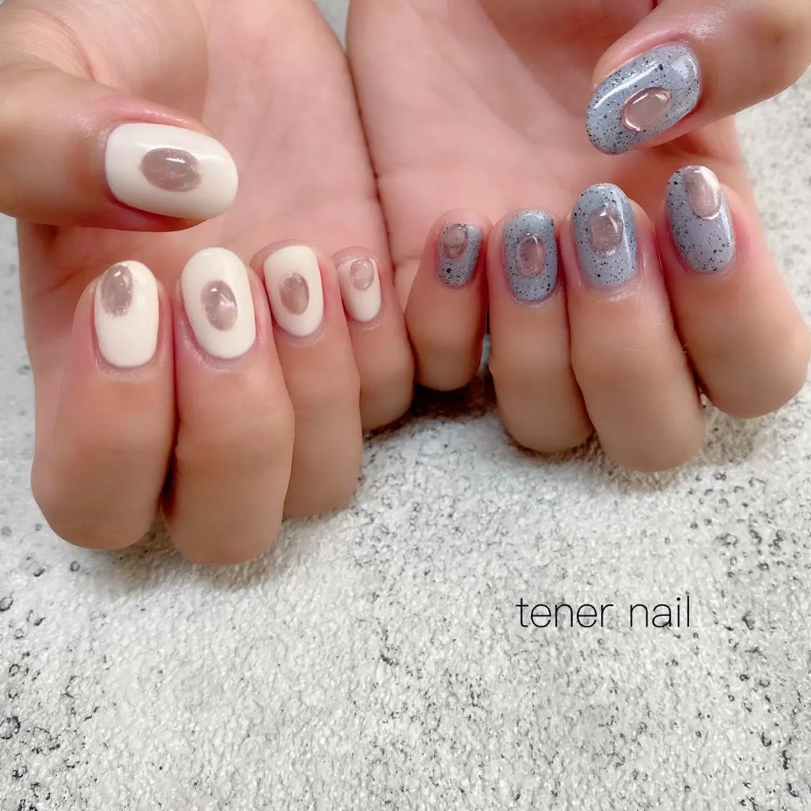 ネイル ミラーネイル ぷっくりネイル テネルネイル tener nailのネイルデザイン