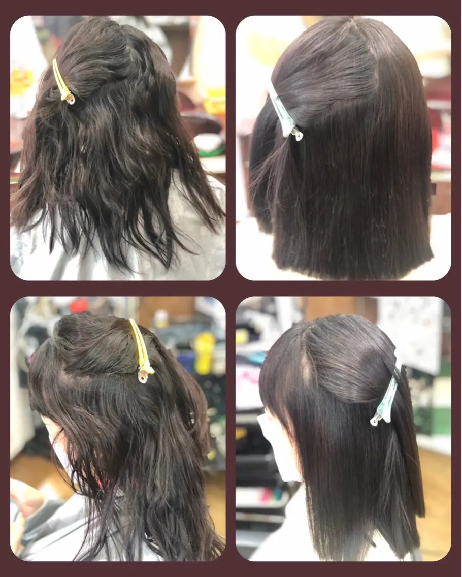 ロング 酸性ストレート カラー損傷毛縮毛矯正 ツイストスパ佐藤昭利のヘアスタイル