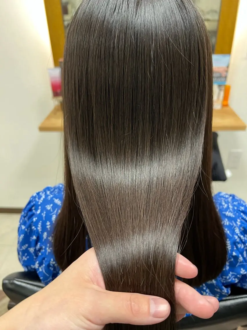 ロング 髪質改善/マツパ 垢抜け透明カラー衣笠のヘアスタイル