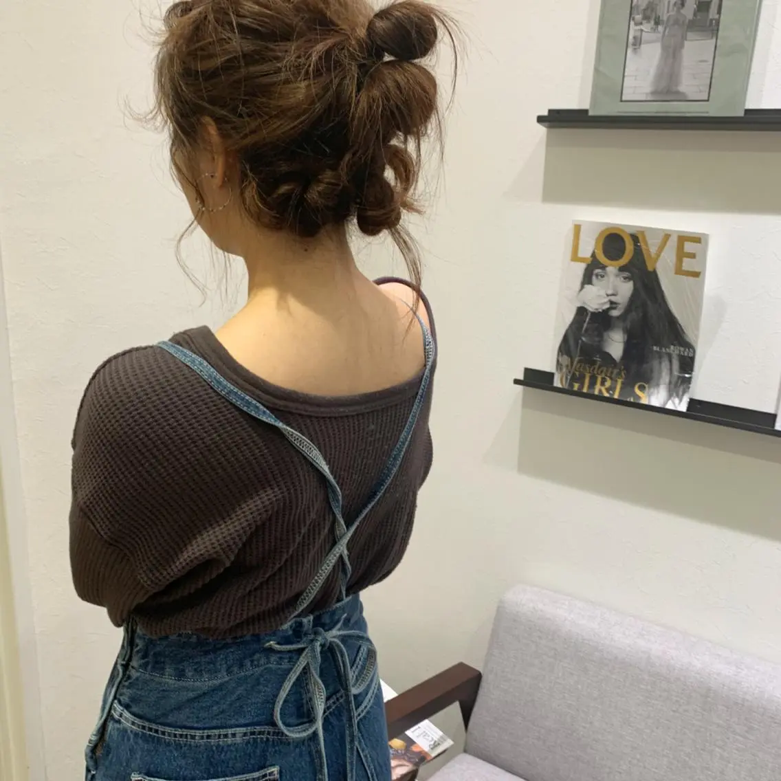 ヘアアレンジ オリーブベージュ きょうかのヘアスタイル