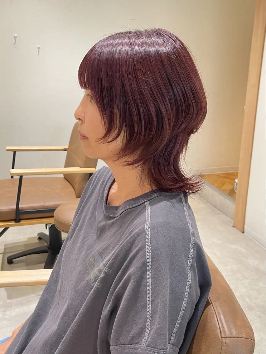 ショート カラー カット ヘアカラー トリートメント ミレイ/layer/ ブリーチなしWカラーのヘアスタイル
