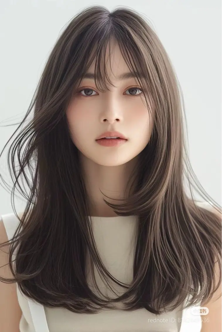ロング カット ヘアカラー トリートメント 美髪矯正💎副店長 💎ミツキのヘアスタイル