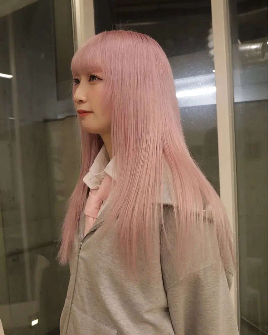 ロング カラー ピンクカラー ヘアカラー トリートメント ハッシュカット/ハイ トーン/HIROKIのヘアスタイル