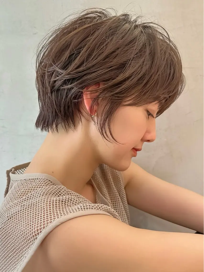 ショート カット ヘアカラー トリートメント ヘッドスパ taiga レイヤー /髪質改善/矯正🌈のヘアスタイル