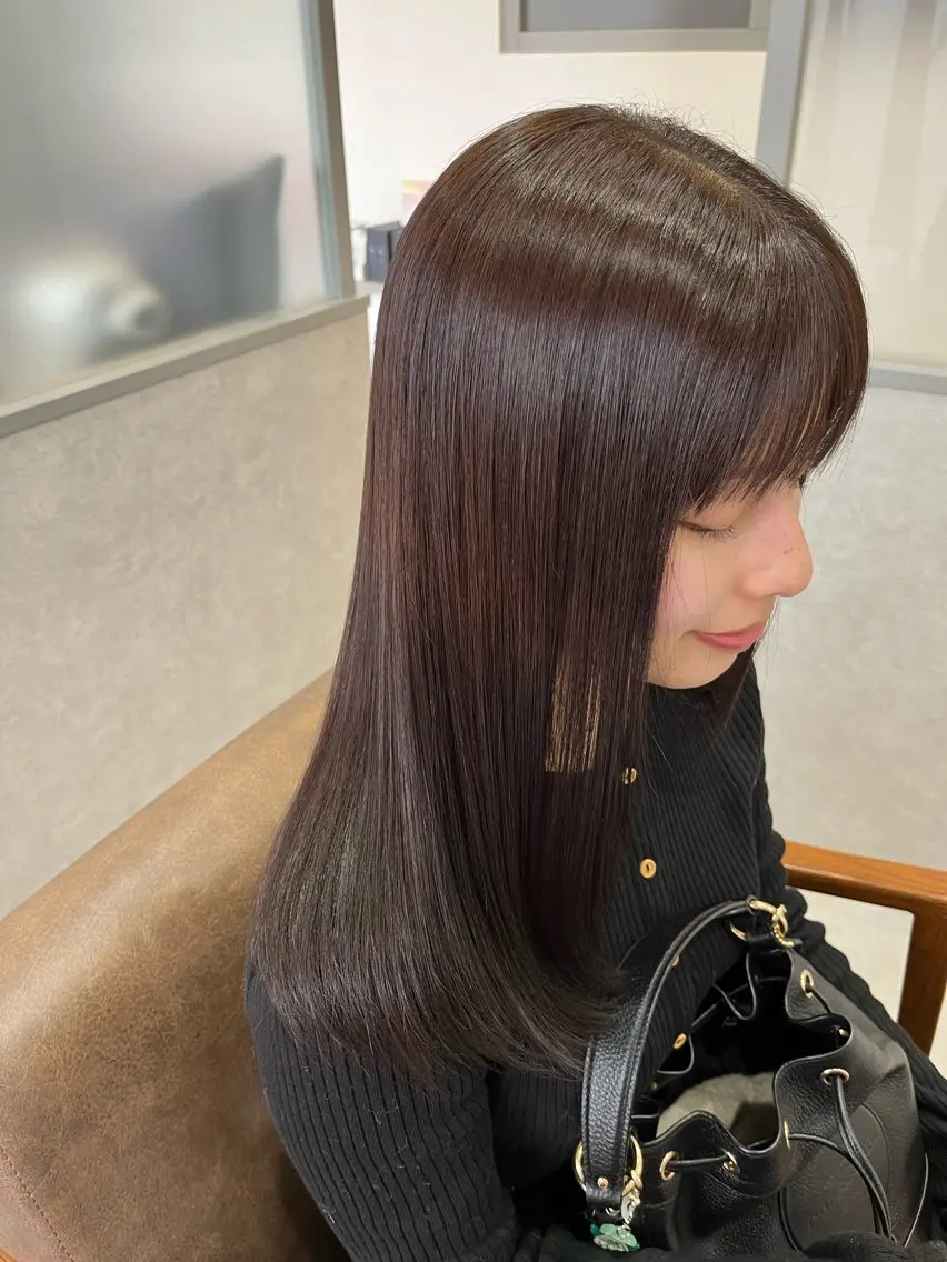 ロング カラー ブラウンカラー 透明感カラー 暖色＊ベージュ ＊くらたあやかのヘアスタイル