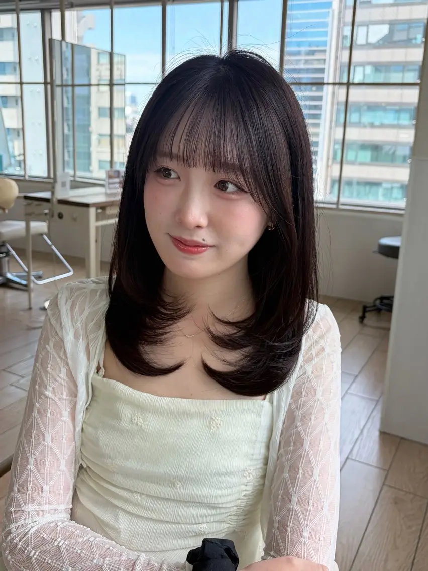 ミディアム ヘアカラー 似合わせカット⌇ヘア セット⌇A i🤍のヘアスタイル