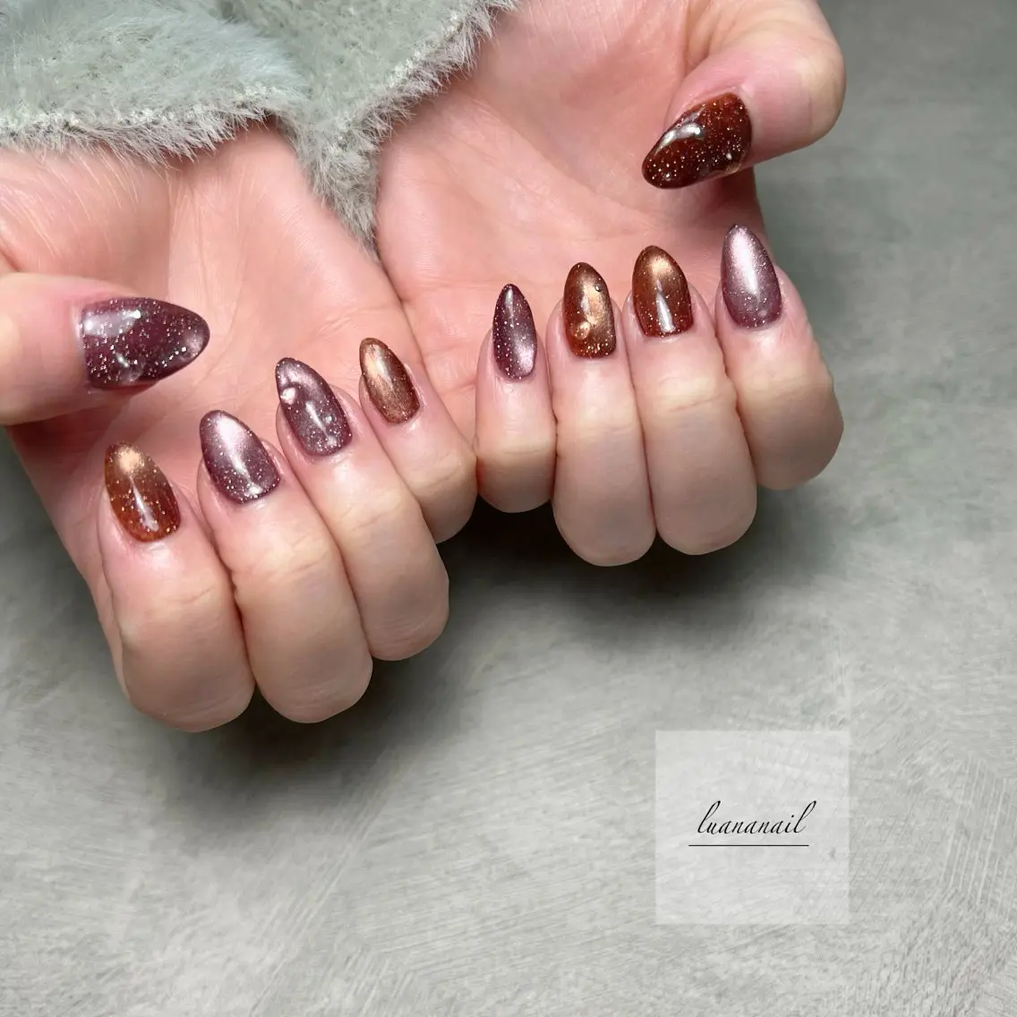 ネイル フラッシュネイル マグネットネイル ハンドネイル luana nailのネイルデザイン