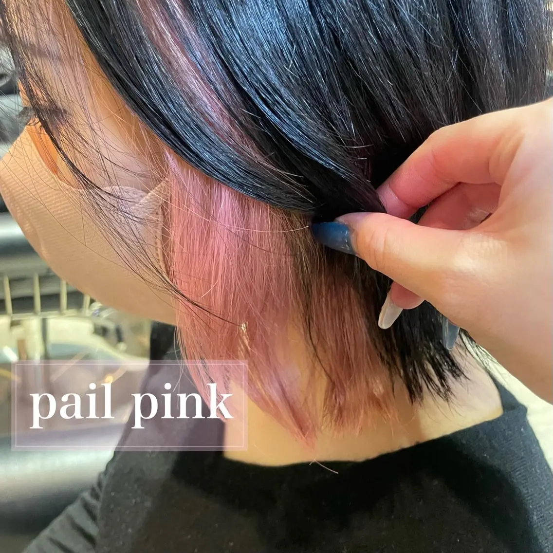 ショート カラー インナーカラー ピンクカラー シアーピンク 🍒serika 暖色カラー 🍒のヘアスタイル