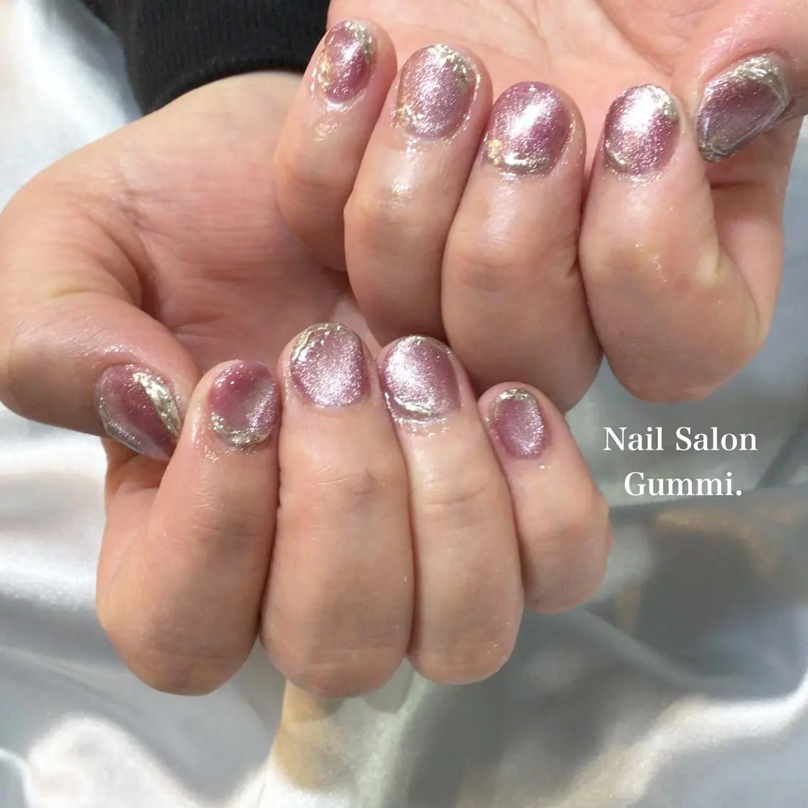 ネイル キラキラネイル 韓国ネイル ラメ(グリッター) マグネットネイル ミラーネイル Nail Salon Gummi.のネイルデザイン