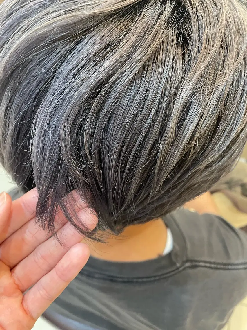 ショート カラー メンズ ヘアカラー トリートメント リリー /Men's/パーマのヘアスタイル