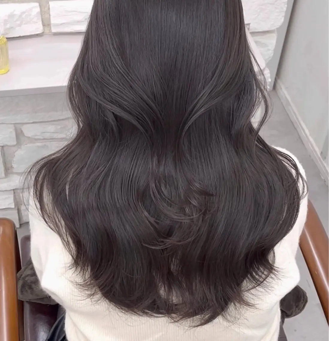 ロング カラー グレージュ カット ヘアカラー トリートメント 天王寺韓国ヘア 小山歓実のヘアスタイル