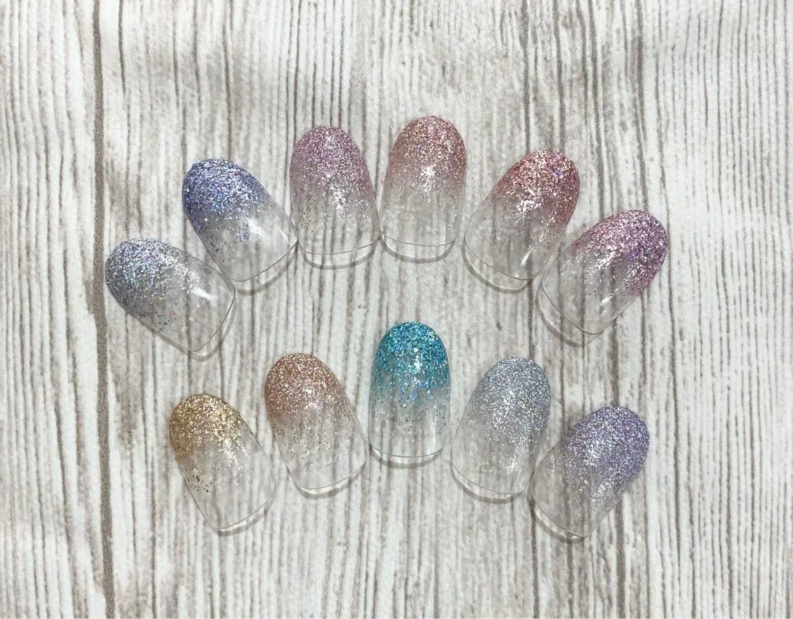 セミロング カラー パーマ ヘアアレンジ メンズ キッズ ネイル マツエク・マツパ アイブロウ グラデーションカラー グラデーション ラメ(グリッター) ラメグラデーション Salon Ｋのネイルデザイン