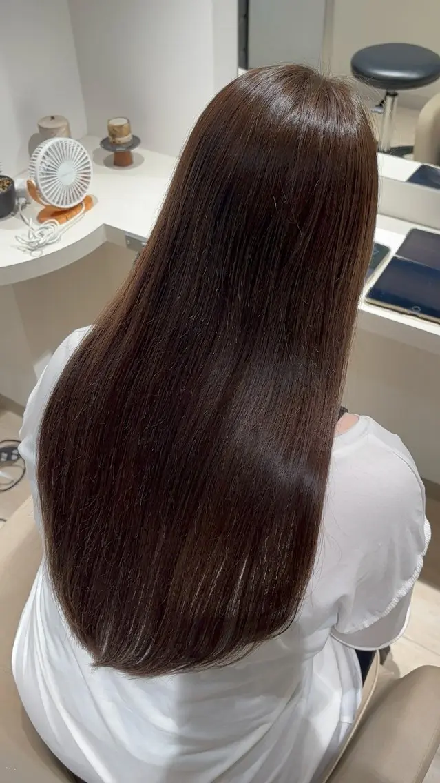 ロング カラー アッシュ アッシュブラウン ブラウンカラー ヘアカラー misuzu/名古屋 /酸性ストレート🎀のヘアスタイル