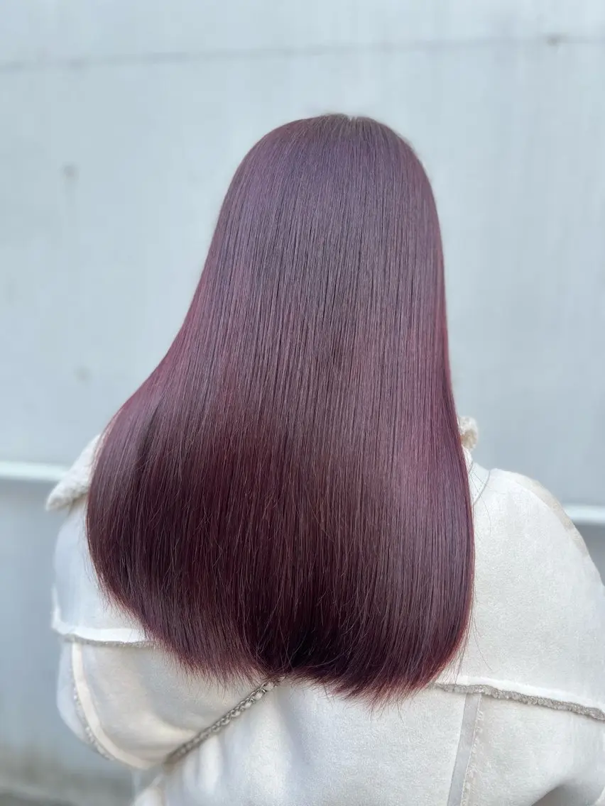 ロング カラー ピンクカラー ヘアカラー saaya💙 レイヤーカットのヘアスタイル