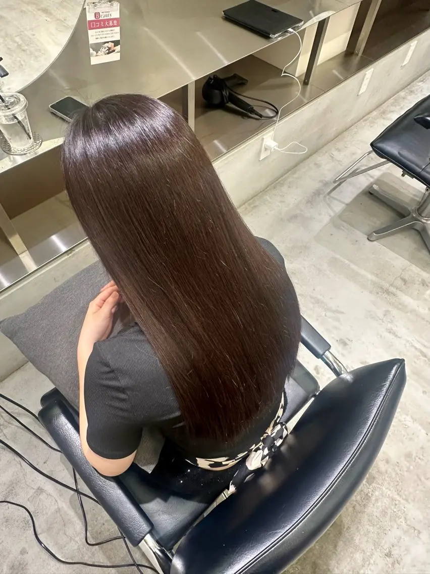 ロング 縮毛矯正 塩貝 幸音のヘアスタイル